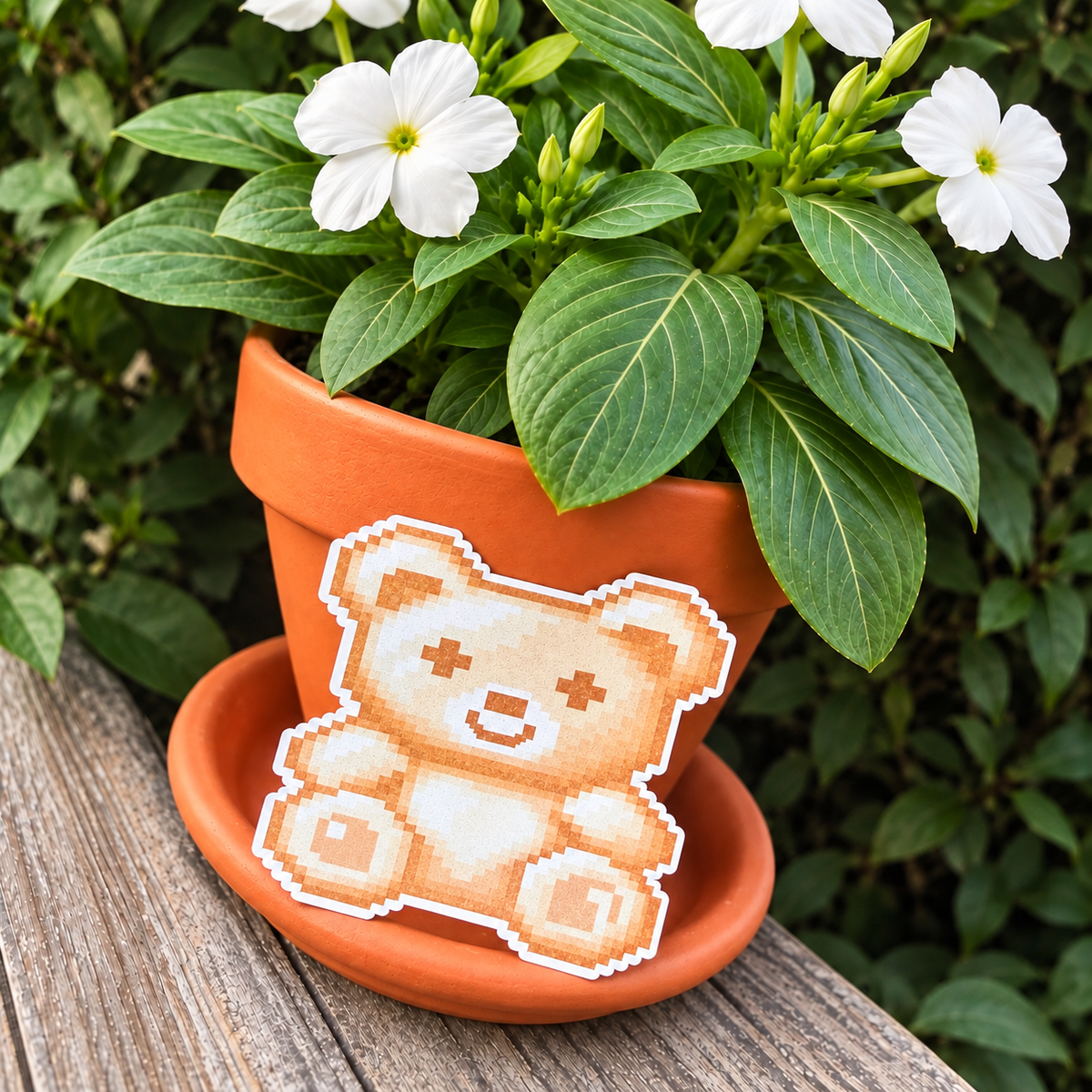Pixel Teddy Sticker