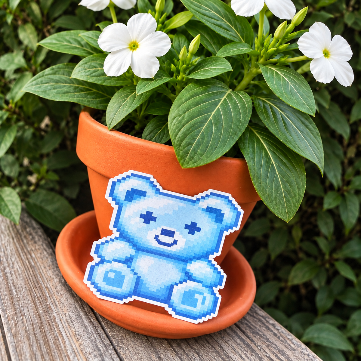 Pixel Teddy Sticker
