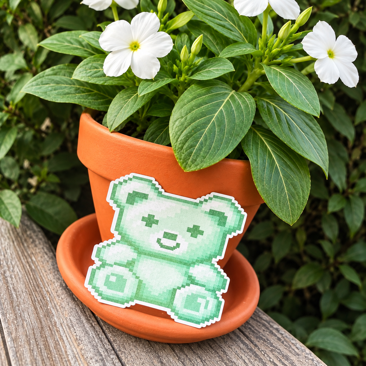 Pixel Teddy Sticker