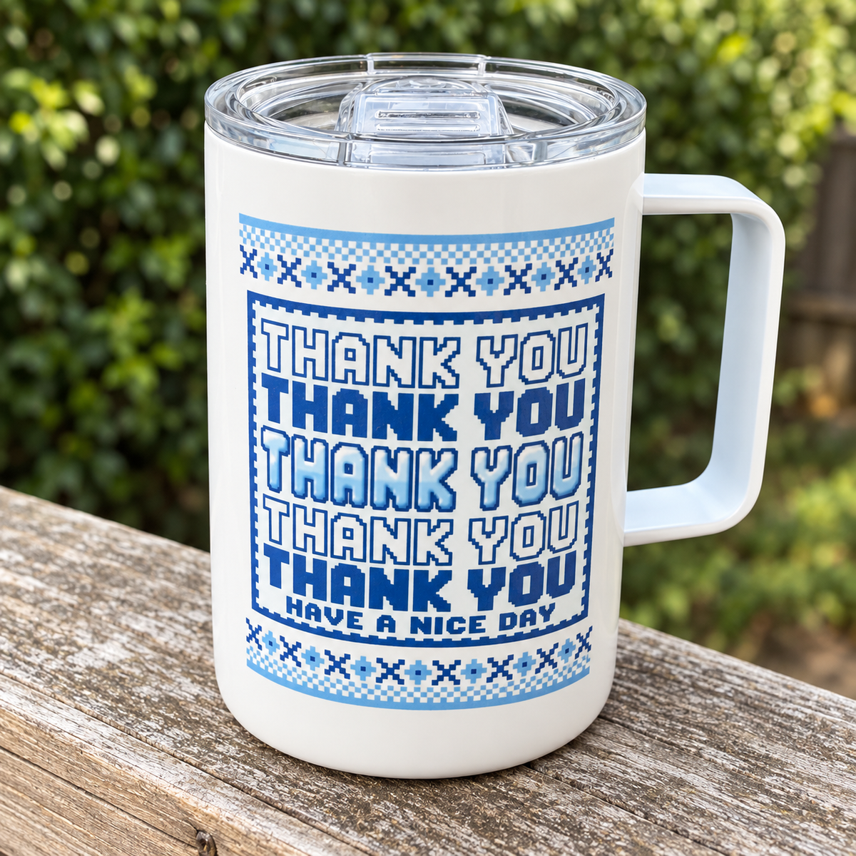 Pixel Thank You (Have a Nice Day) Mug
